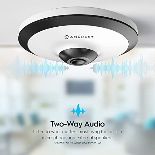 Amcrest Fisheye IP POE Camera, 360° Panoramic 5-Megapixel POE IP Camera, Fish Eye Security Indoor Camera, IVS Features and People Counting, MicroSD Recording, IP5M-F1180EW-V2 (White) - Image 5