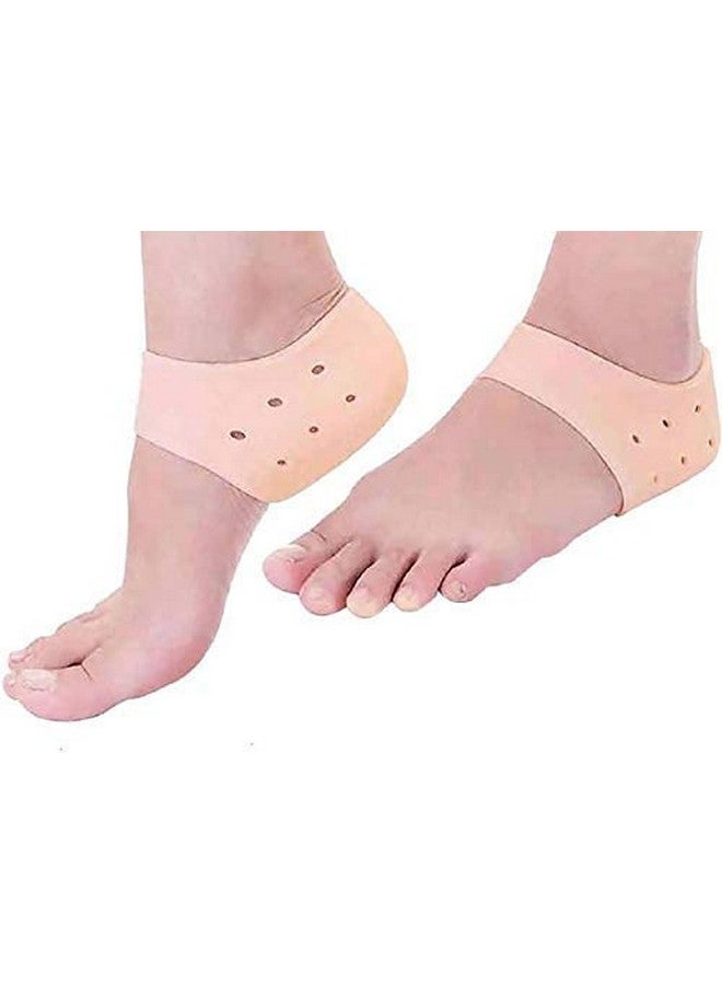 Samip Silicone Gel Heel Pad Socks For anti heel Swelling Pain Relief Dry Hard Cracked Heels Repair Cream Foot Care Ankle Support Cushion Silicone Gel Heel Pad Socks for Pain Relief - 1 Pair - Image 1