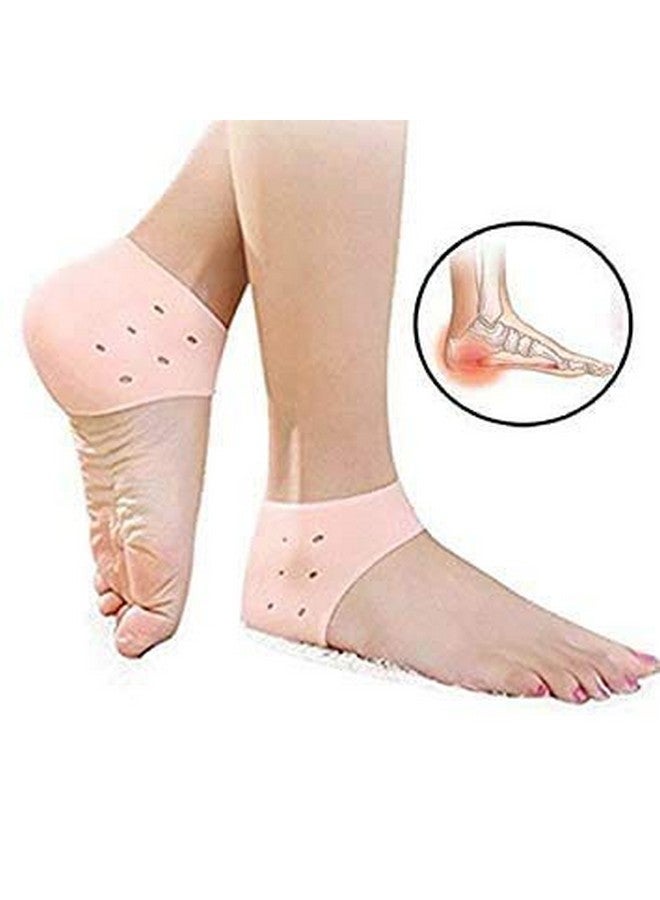 Samip Silicone Gel Heel Pad Socks For anti heel Swelling Pain Relief Dry Hard Cracked Heels Repair Cream Foot Care Ankle Support Cushion Silicone Gel Heel Pad Socks for Pain Relief - 1 Pair - Image 4