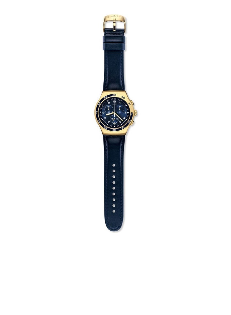 Swatch ساعة يد ذهبية للرجال مقاومة للماء بحركة كوارتز - 34 مم - Image 2