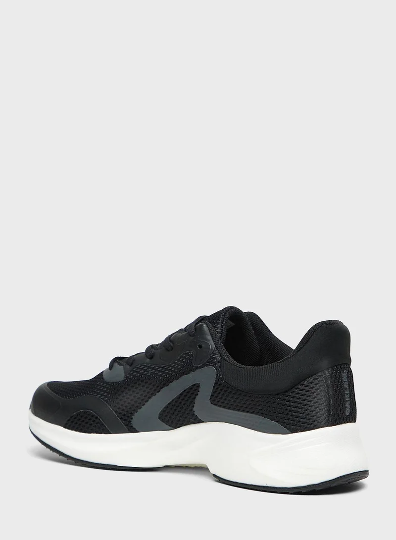 shoexpress Textured Lace-Up Sneakers