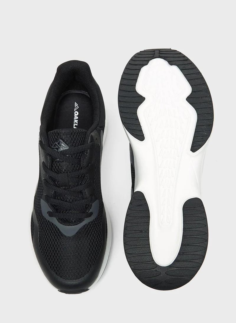 shoexpress Textured Lace-Up Sneakers