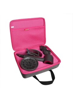 Hermitshell Hermitshell Travel Case for Dyson Supersonic Hair Dryer Iron GreyFuchsia 