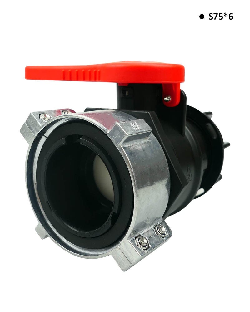 Nahntaipy 75mm IBC Tote Tank Adapter Ball Valve, 2.95" Coarse Thread Adapter Ball Cap Valve for Water Liquid Container NPT DN50 Heavy Duty - Image 3