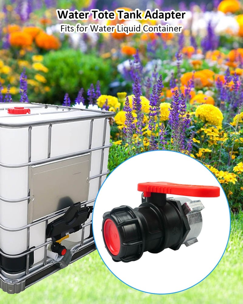 Nahntaipy 75mm IBC Tote Tank Adapter Ball Valve, 2.95" Coarse Thread Adapter Ball Cap Valve for Water Liquid Container NPT DN50 Heavy Duty - Image 2