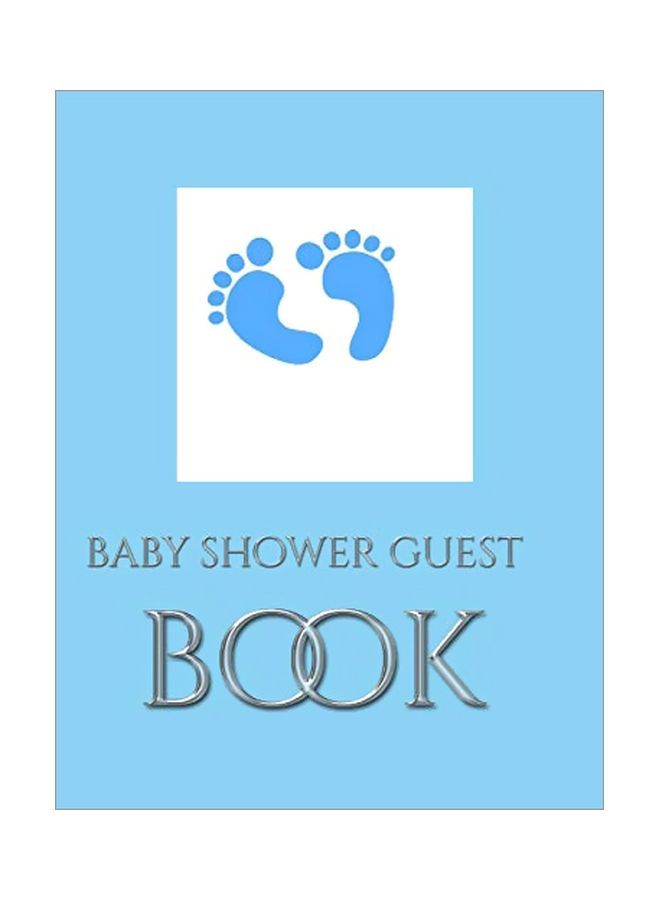 NIBEMINENT Baby Boy Shower Stylish Guest Book Blue/White/Grey