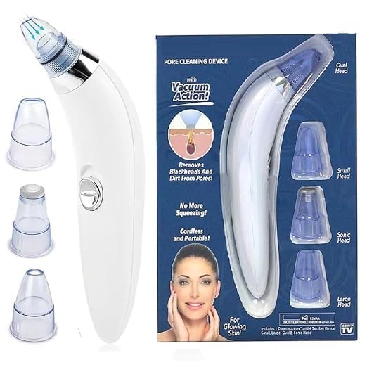 BELOXY 4 In 1 Multi-Function Blackhead Whitehead Extractor Remover Device Facial Cleansing Tool,Skin Cleaner,Pimple Removal Tool,Acne Pimple Pore Cleaner Vacuum Suction Tool For Men & Women (MULTI) - Image 1