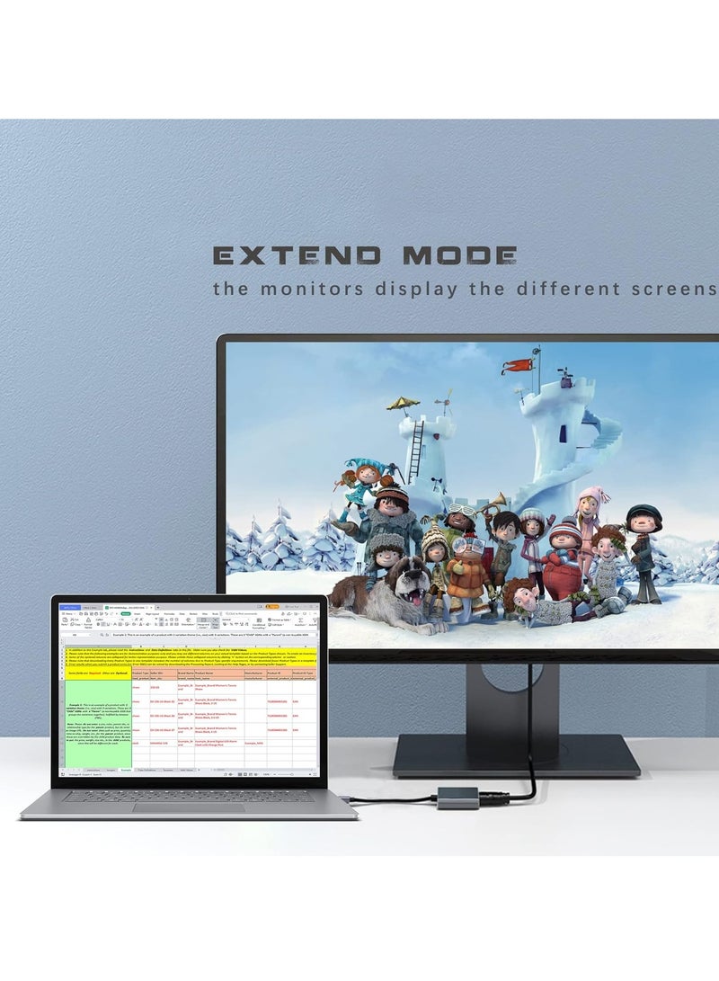 TIGER USB to VGA Cable Adapter, 1080P VGA to USB 3.0/2.0 Adapter, Multi-Display Video Converter for Laptop, Desktop, PC to Monitor, Projector, TV (Not Supported on Chromebook) - Image 4