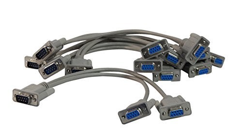 Your Cable Store 1 Foot DB9 9 Pin Serial Port Y Cable 1 Male / 2 Female RS232 5 Pack - Image 4