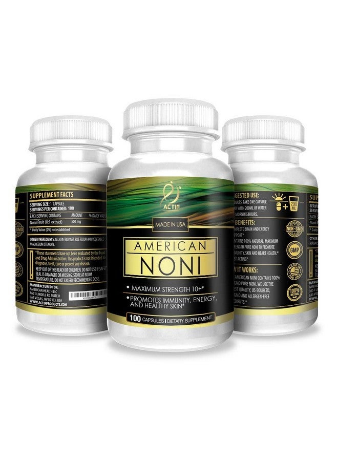 Actif Organic Noni Maximum Strength - 100% Natural Hawaiian Noni, Non-GMO, Made in USA, 100 Count - Image 5