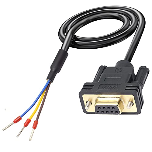 XMSJSIY DB9 Connector RS232 Serial Port Cable DB9 Adapters Solderless 9-Pin COM Port Breakout Replacement Cable Order:235 (Female) -1.5m/4.92Feet - Image 1