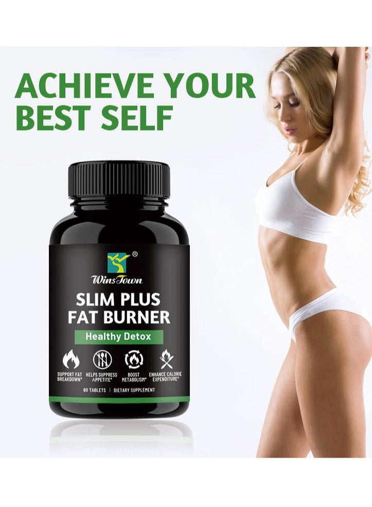 Wins Town 60 Tablets Slim Plus Fat Burner，Healthy Detox，Fat Burning，Wheight Loss  - Image 3