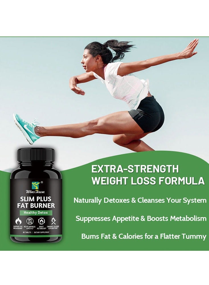 Wins Town 60 Tablets Slim Plus Fat Burner，Healthy Detox，Fat Burning，Wheight Loss  - Image 4