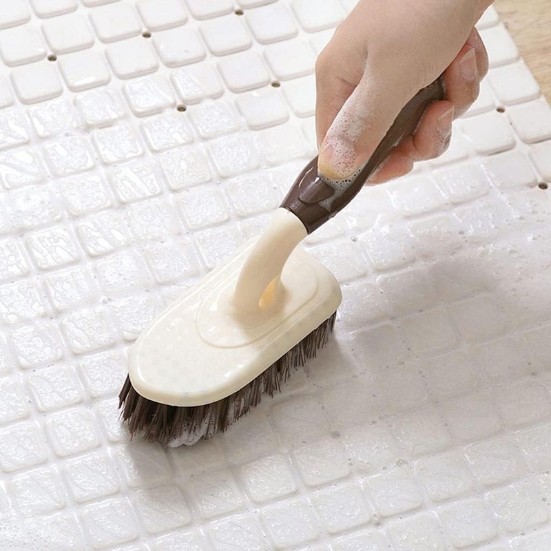 MVM Enterprise MVM Enterprise Tile Gap Cleaning Brush Floor Brush with Wooden Handle Cleaning Tool for Bathroom Toilet Window Household Cleaning Tool Household Brushing Laundry Brush for Washing Shoes (1 pcs)  - Image 4
