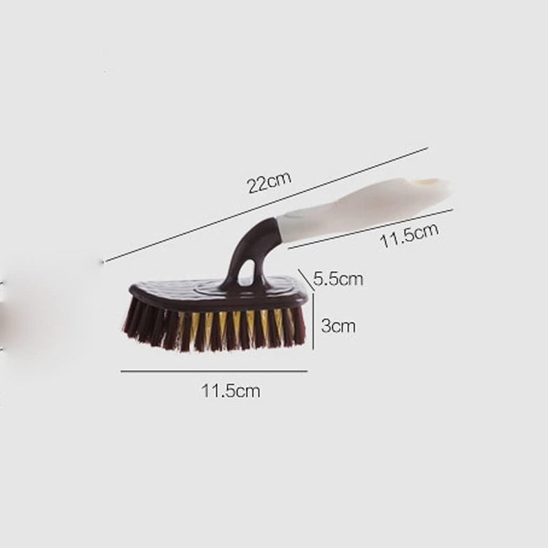 MVM Enterprise MVM Enterprise Tile Gap Cleaning Brush Floor Brush with Wooden Handle Cleaning Tool for Bathroom Toilet Window Household Cleaning Tool Household Brushing Laundry Brush for Washing Shoes (1 pcs)  - Image 2