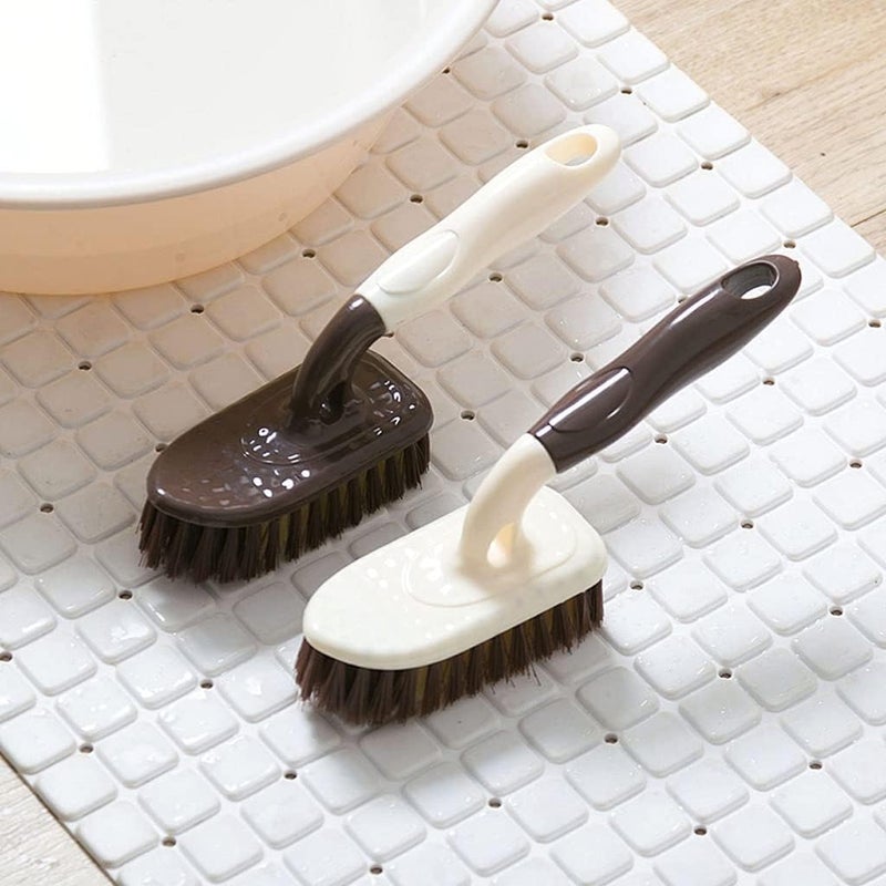 MVM Enterprise MVM Enterprise Tile Gap Cleaning Brush Floor Brush with Wooden Handle Cleaning Tool for Bathroom Toilet Window Household Cleaning Tool Household Brushing Laundry Brush for Washing Shoes (1 pcs)  - Image 3