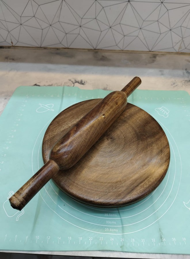 Harman Traders Premium Wooden Rolling Pin for Roti, Puri, Papad, Paratha | Smooth Non-Stick Belan for Kitchen | Natural Sheesham Wood Roti Roller | Durable & Easy Grip Handle | Handmade Chakla Belan Tool - Image 5
