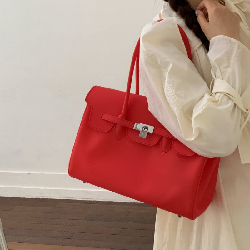 Kiikii Style Jelly Bucket Bag 2026 Summer Tote Large Capacity Underarm Bag - Image 4