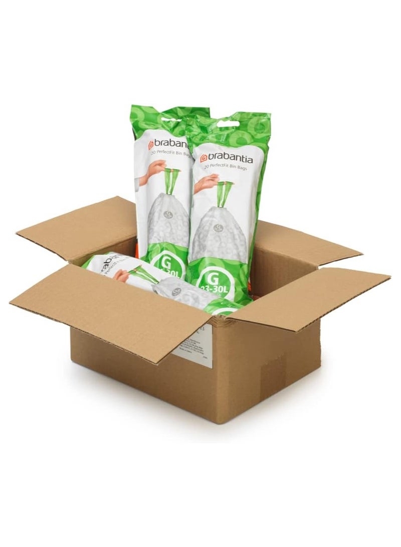 Brabantia PerfectFit G 30 Liter 23-30L Bin Liners (120 Bags in Total) - Image 2
