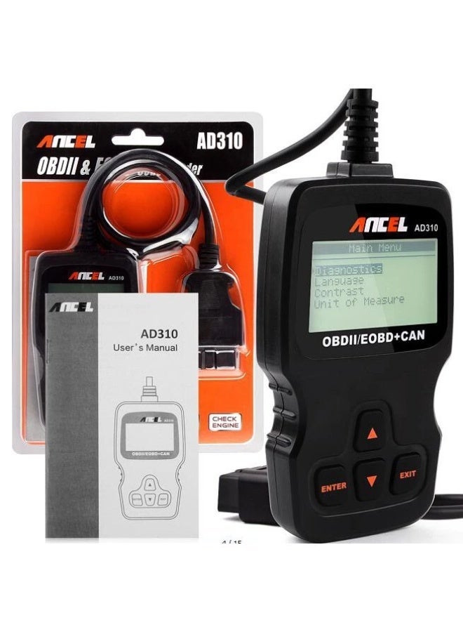 ANCEL AD310 OBD2 Scanner Car Diagnostic Tool Engine Fault Code Reader and Check Engine Light Reset Tool - Image 1