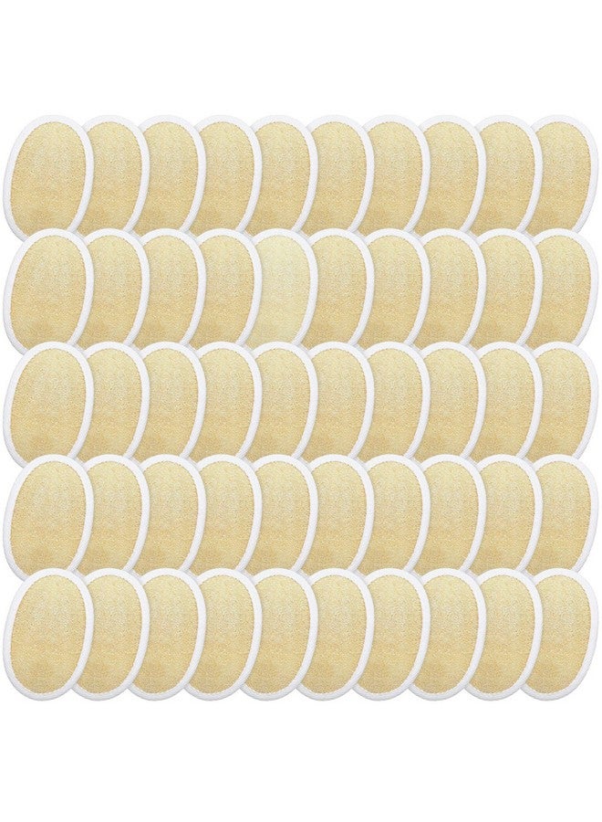 Meanplan 50 Pieces Exfoliating Loofah Pad Body Scrubber Bath Shower Loofah Sponge Pad Natural Exfoliating Scrubber Luffa Brush Close To Skin For Men Women Shower Bath And Spa - Image 1