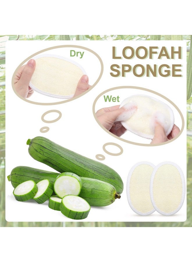 Meanplan 50 Pieces Exfoliating Loofah Pad Body Scrubber Bath Shower Loofah Sponge Pad Natural Exfoliating Scrubber Luffa Brush Close To Skin For Men Women Shower Bath And Spa - Image 3