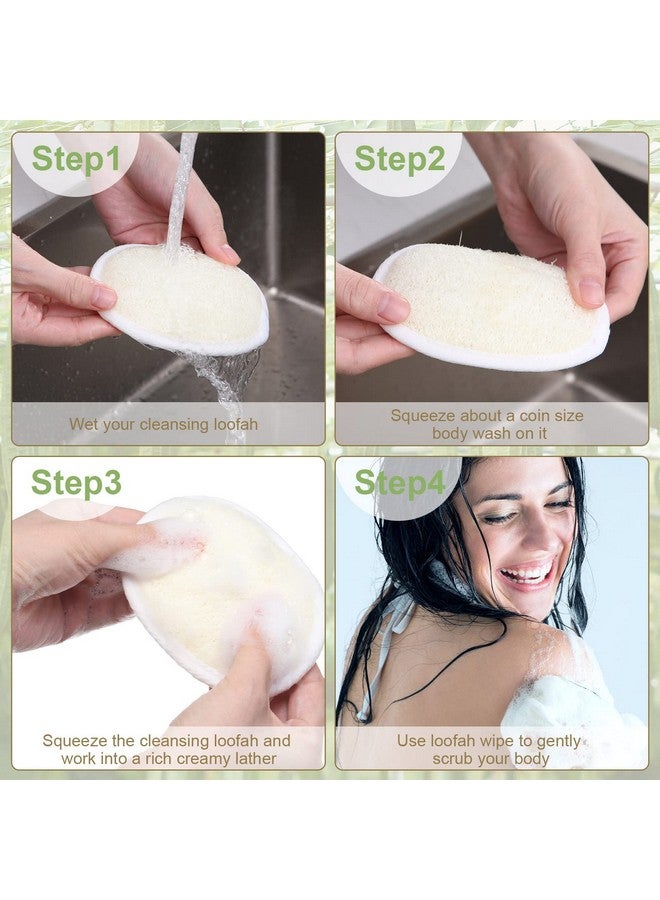 Meanplan 50 Pieces Exfoliating Loofah Pad Body Scrubber Bath Shower Loofah Sponge Pad Natural Exfoliating Scrubber Luffa Brush Close To Skin For Men Women Shower Bath And Spa - Image 4