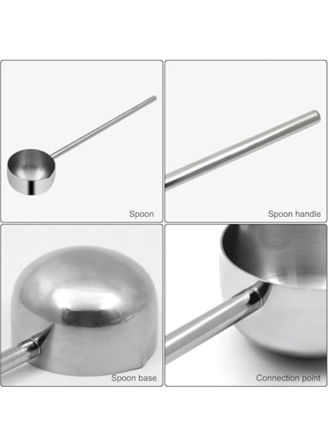 2 Pcs Multifunctional Sauce Spoons, 304 Stainless Steel Seasoning Oil Spoons with Long Handle, Sauce Scoop for Kitchen Cooking and Baking, Silvery - Image 5