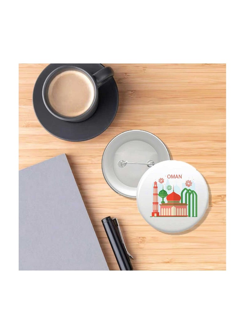 Oman National Day Button Badge–Versatile Accessory For Backpacks,Jackets Or Hats-Round Pin-Back Button Badge-Perfect For Adults And Kids - Image 5