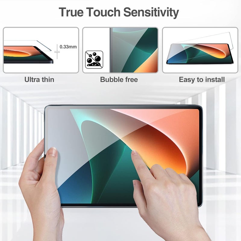 Procases [2 Pack] Screen Protector For Xiaomi Pad 5 / Pad 5 Pro 11" 2021, Tempered Glass Screen Film Guard For Xiaomi Mi Pad 5 /Pad 5 Pro 11" 2021 Release - Image 3