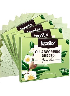 Teenitor Teenitor Oil Blotting Sheets for Face, 400 Sheets Green Tea Oil Absorbing Sheets Blotting Paper for Oily Skin, Oil Absorbent Pads Face Oil Wipes Oil Sheets for Women, Oil Control Film Large 10cmx7cm  - Image 1