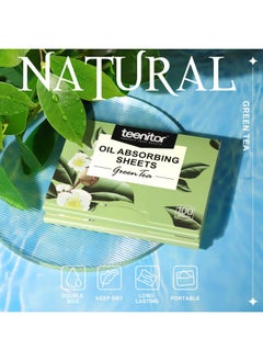 Teenitor Teenitor Oil Blotting Sheets for Face, 400 Sheets Green Tea Oil Absorbing Sheets Blotting Paper for Oily Skin, Oil Absorbent Pads Face Oil Wipes Oil Sheets for Women, Oil Control Film Large 10cmx7cm  - Image 3