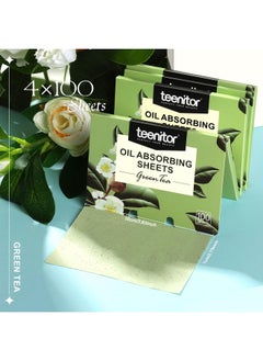 Teenitor Teenitor Oil Blotting Sheets for Face, 400 Sheets Green Tea Oil Absorbing Sheets Blotting Paper for Oily Skin, Oil Absorbent Pads Face Oil Wipes Oil Sheets for Women, Oil Control Film Large 10cmx7cm  - Image 2