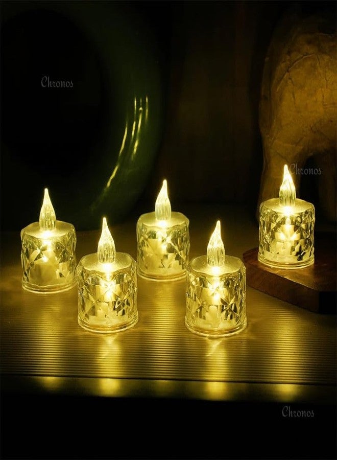 كرونوس شمعة شاي LED بتصميم انعكاس الألماس الكريستالي من كرونوس - Image 5