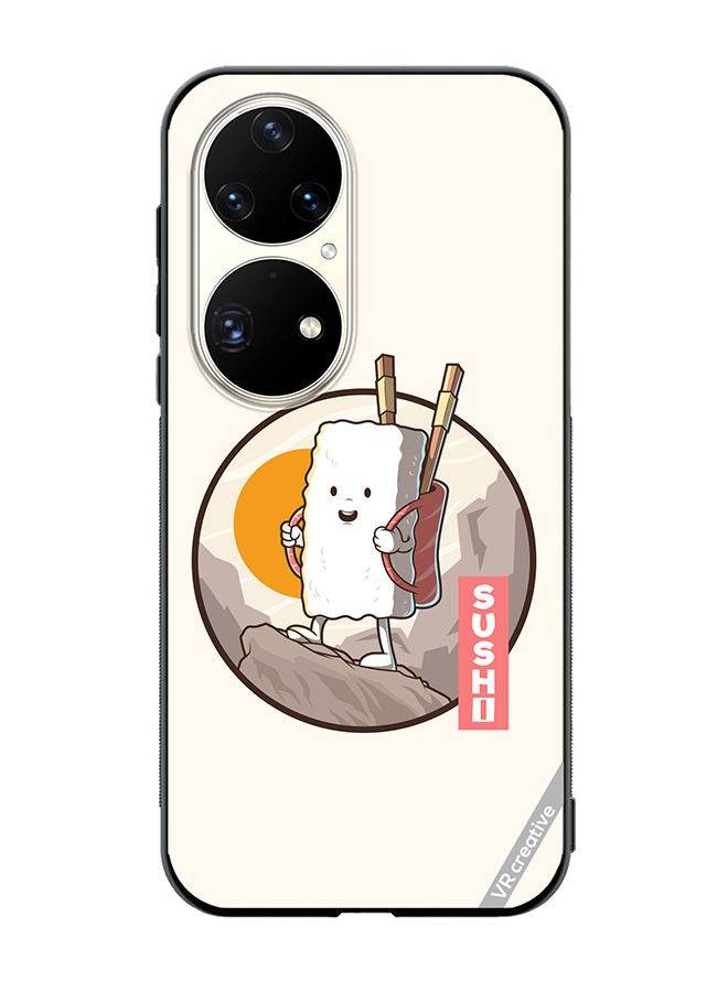 VR CREATIVE Protective Case Cover For Huawei P50 Pro Travel Sushi Design Multicolour - Image 1