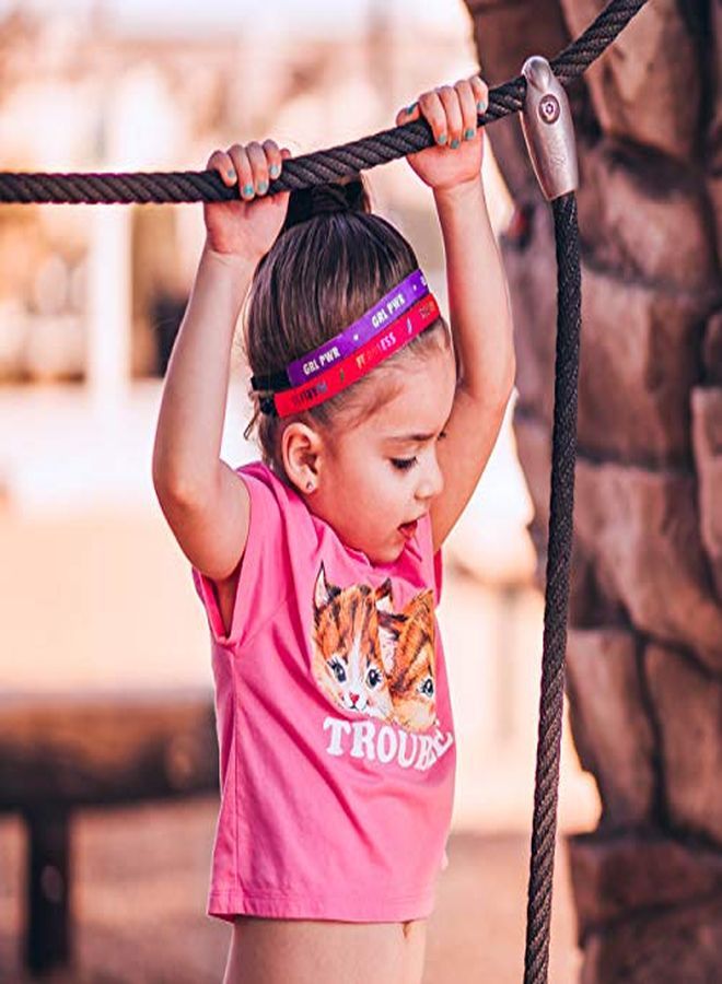 FROG SAC 2 Charity Non Slip Headbands For Girls Adjustable Affirmation Headband For A Cause Thin No Slip Girl Head Bands For Kids Elastic Sports Head Band Cute Stretch Hair Accessories - Image 5