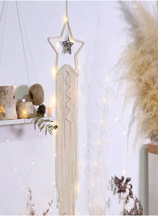 Kutis Home Handmade Braided Wall Décor with Led Light 100 cm  - Image 3