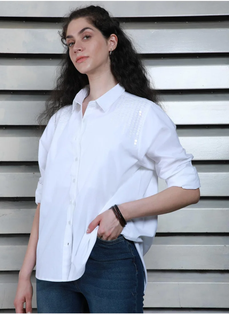 هاي ستار Women White Shirts