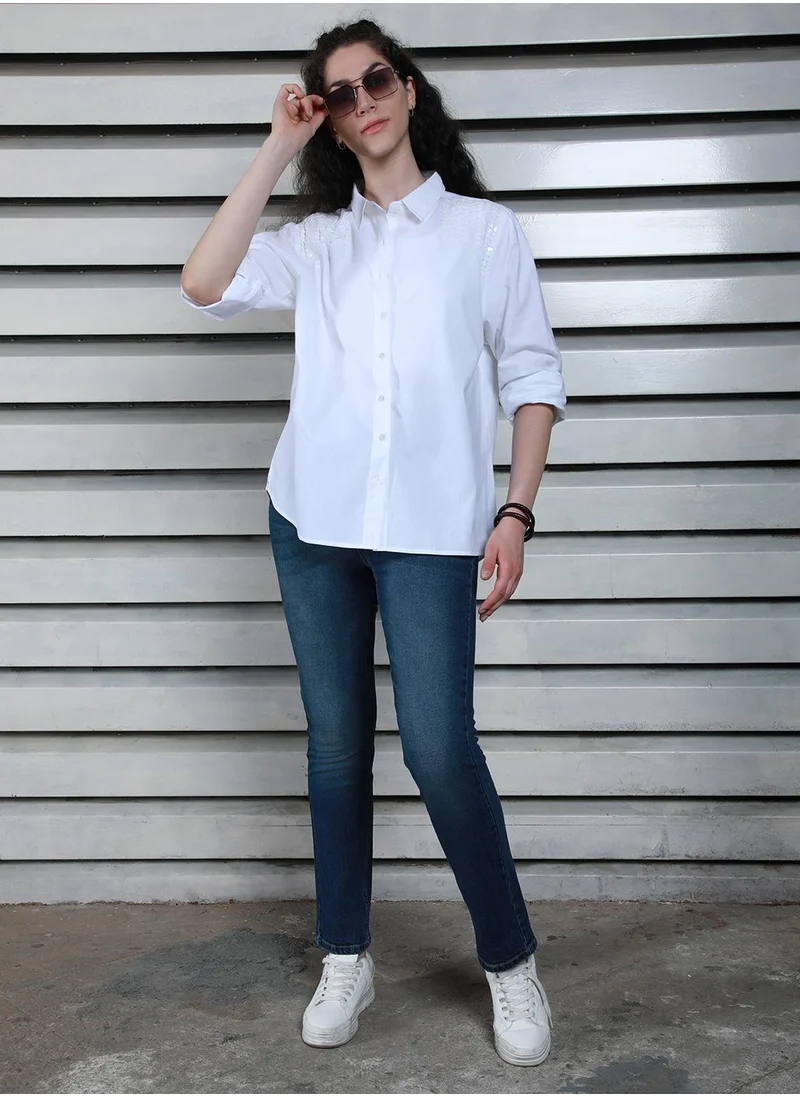 هاي ستار Women White Shirts