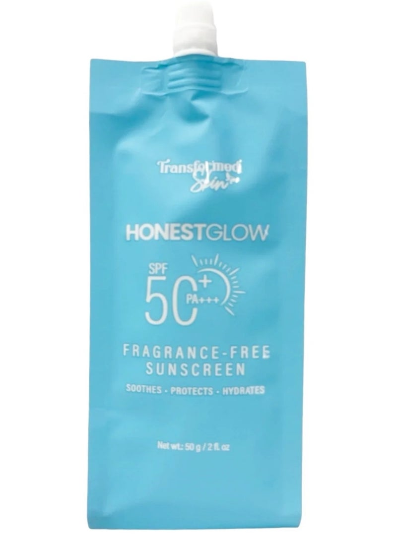 Honest Glow Sunscreen Fragrance Free, 50g SPF50
