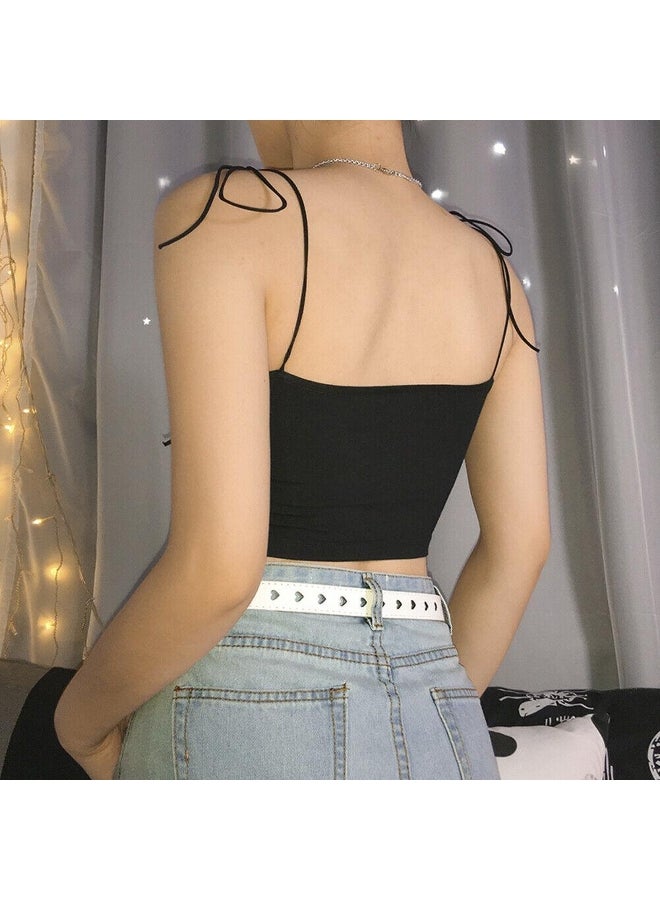 Fashion Sexy Women Sleeveless Tank Tops Bustier Cami Sleeveless T-Shirt Summer Vest Crop Top Strappy Vest  - Image 3