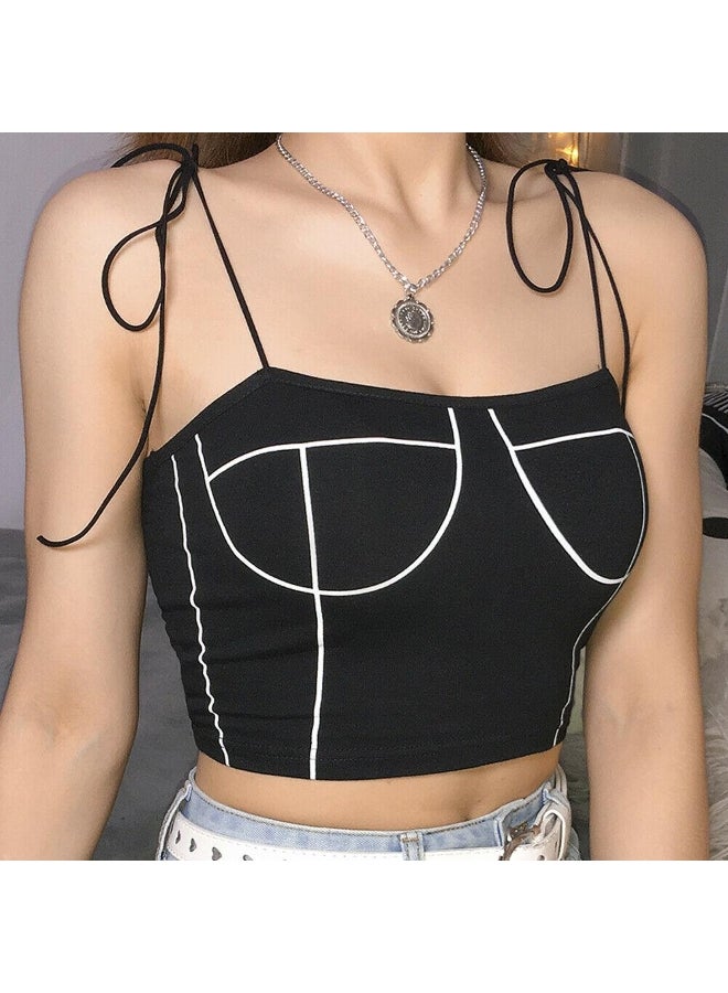 Fashion Sexy Women Sleeveless Tank Tops Bustier Cami Sleeveless T-Shirt Summer Vest Crop Top Strappy Vest  - Image 5