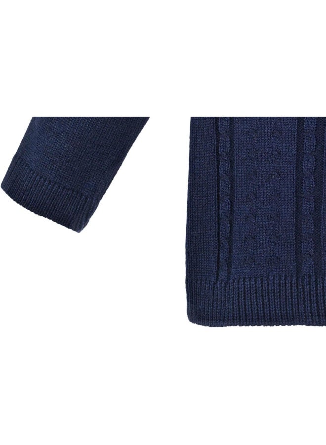 Lilax Lilax Baby Boy Cable-Knit Basic Knit Cardigan Sweater  - Image 5