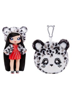Na! Na! Na! Surprise Cozy Series Leona White 7.5" Fashion Doll Snow Leopardinspired With Black Hair 3Piece Outfit And Fuzzy Clipon Purse Poseable Great Toy Gift For Kids Ages 5 6 7 8+ Years  - Image 2