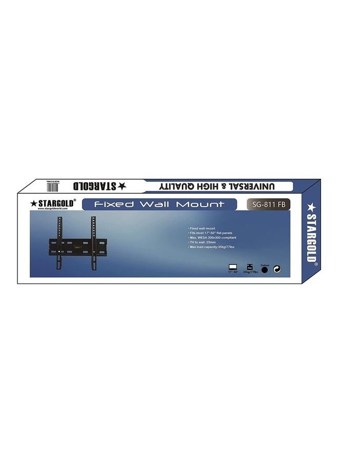 Stargold Fixed Wall Mount TV Bracket For 17-50 Inches LED LCD Plasma Flat Screen Black  - Image 2