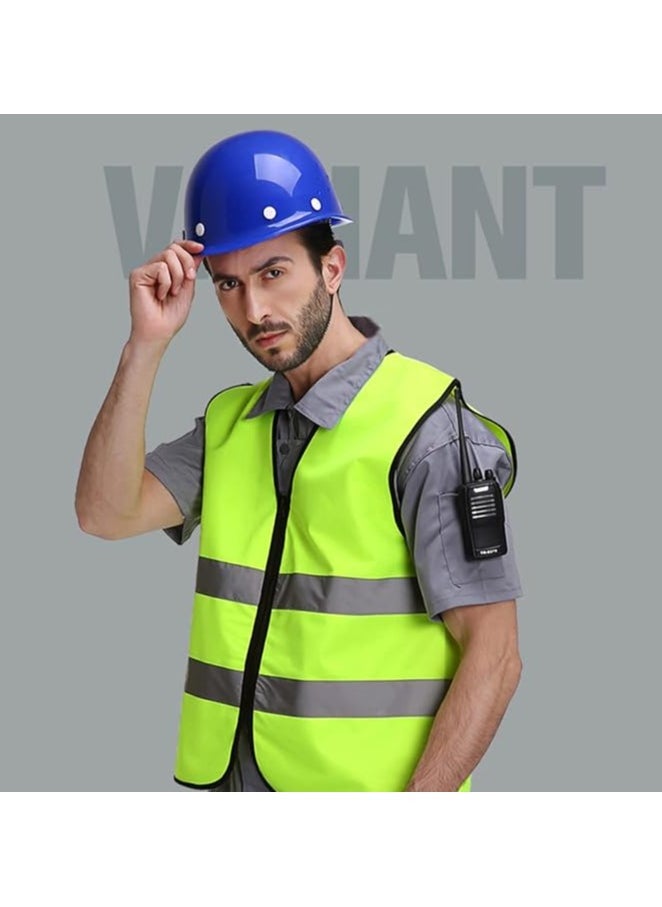 Scrolls - Reflective Safety Vest High Visibility Breathable Warning Jacket Bright Neon Color with 2 Inch Reflective Strips -Zipper Front, Size: Height 70cm x Chest 60cm (Green) Pack of 1 - Image 1