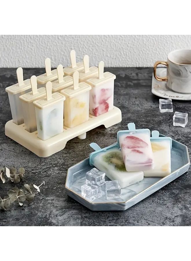Blue 9 Layer Ice Cream Mold Easy Release Clean For Homemade Frozen Desserts - Image 2