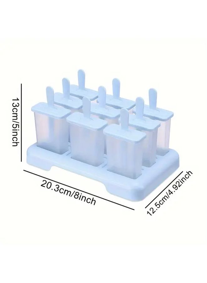 Blue 9 Layer Ice Cream Mold Easy Release Clean For Homemade Frozen Desserts - Image 1