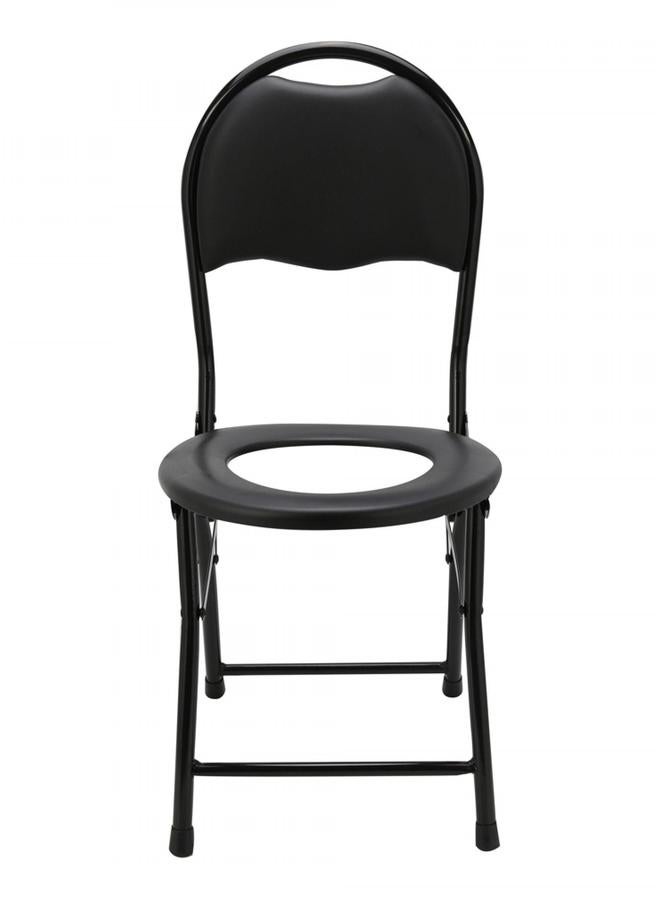 HOMESTAR Foldable Camping Toilet Chair Black  - Image 2