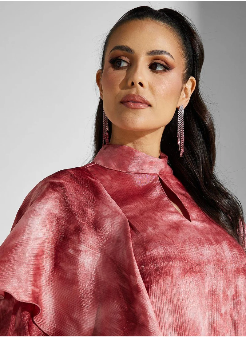 جولدن ابل Cut Out Printed Abaya